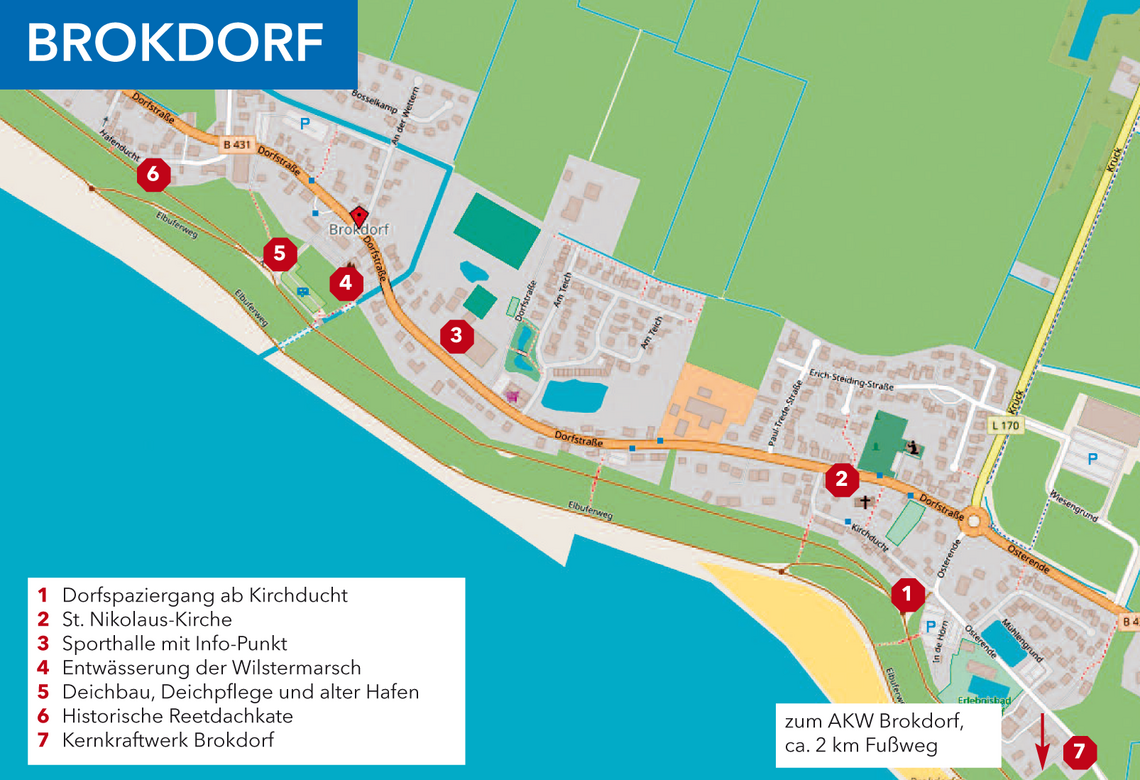 Karte Brokdorf