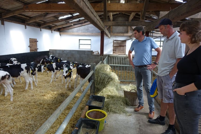 Jan Beimgraben erläutert die Situation der heutigen Landwirtschaft